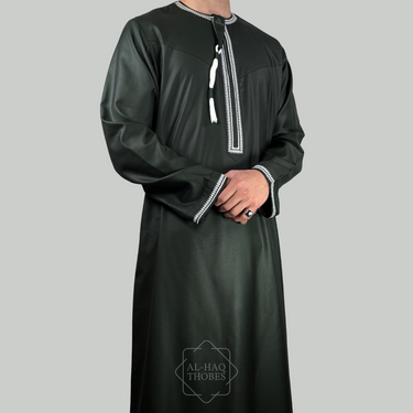 Luxury Emerald Green Omani Thobe