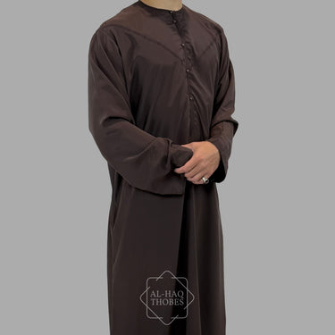 Luxury Mocha Brown Lightweight Emirati Zibda Thobe