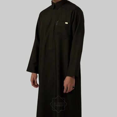 Brown Bunni Signature Collared Thobe for Men