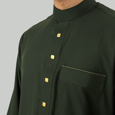 Emerald Green Signature Collared Thobe | Signature Elite