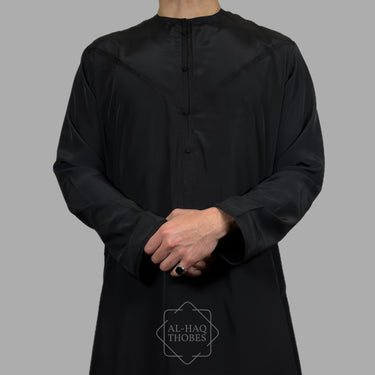 Luxury Black Lightweight Zibda Emirati Thobe