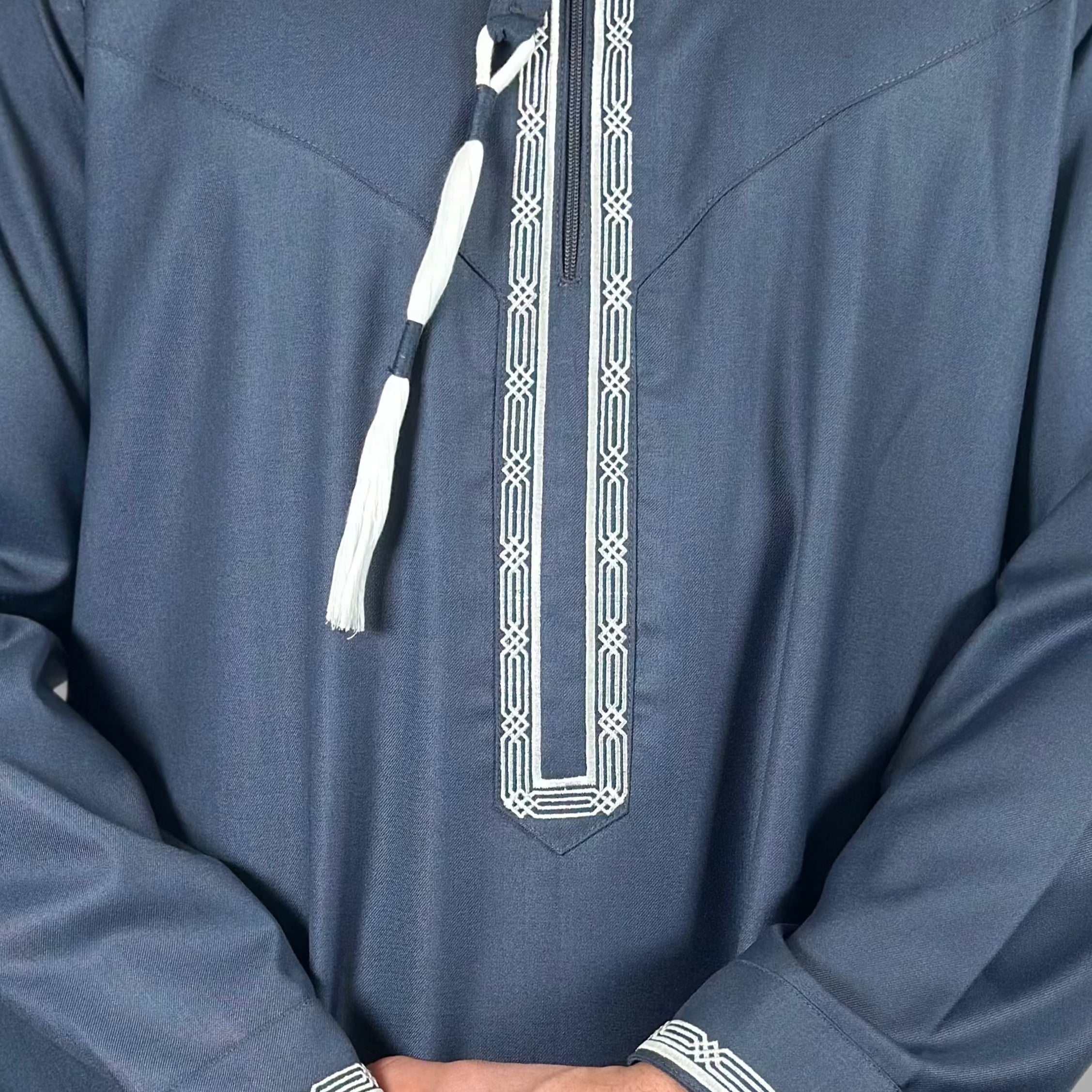 Luxury Cadet Grey Omani Thobe