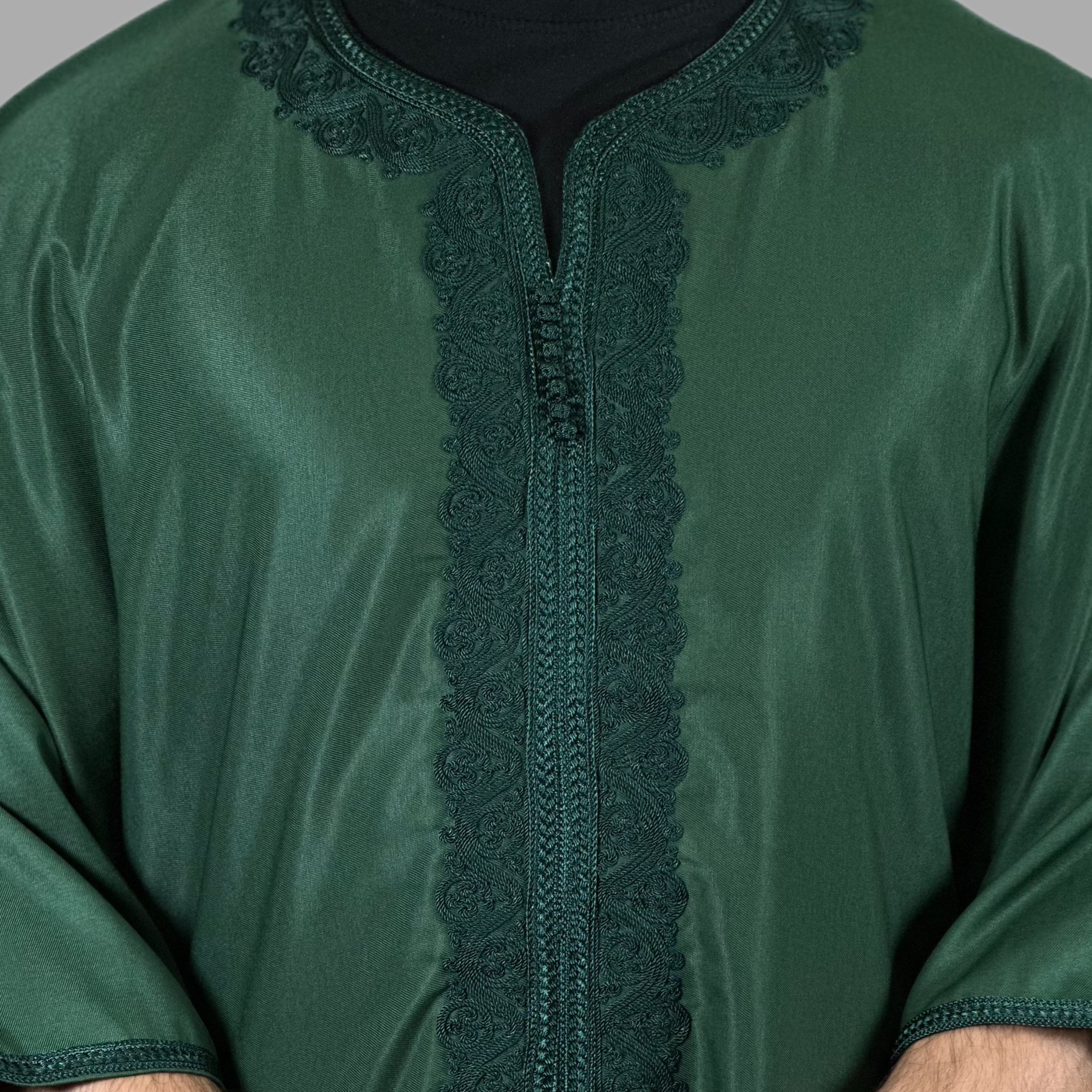 Premium Emerald Green Moroccan Thobe