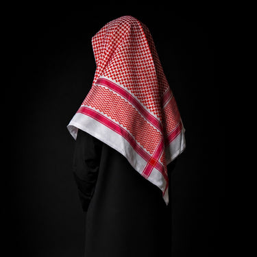 وشاح شماغ أبيض فاخر