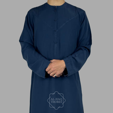 Luxury Royal Blue Lightweight Emirati Zibda Thobe