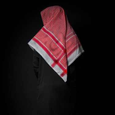 وشاح شماغ أبيض فاخر