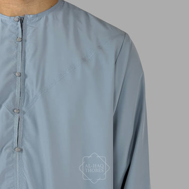 Luxury Sky Blue Lightweight Emirati Zibda Thobe