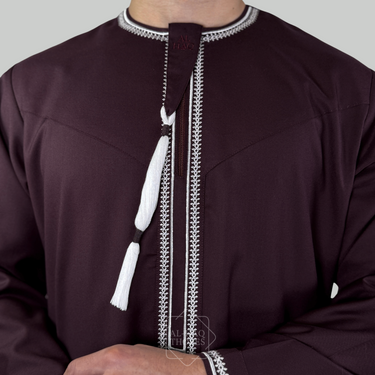 Luxury Burgundy Omani Thobe