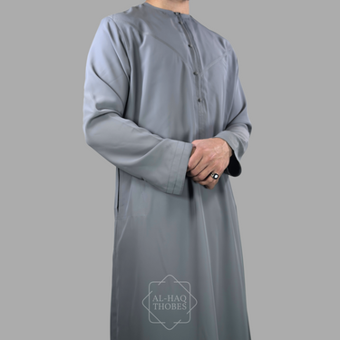 Luxury Grey Lightweight Emirati Zibda Thobe