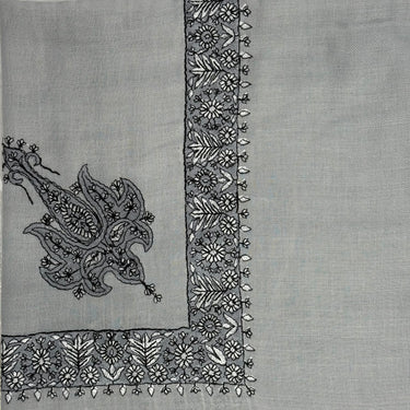 Luxury Dark Grey Embroidered Yemeni Shemagh