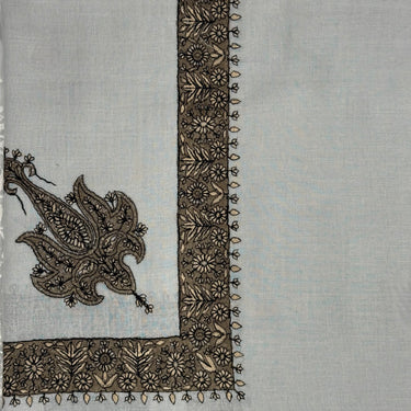 Luxury Light Grey Embroidered Yemeni Shemagh