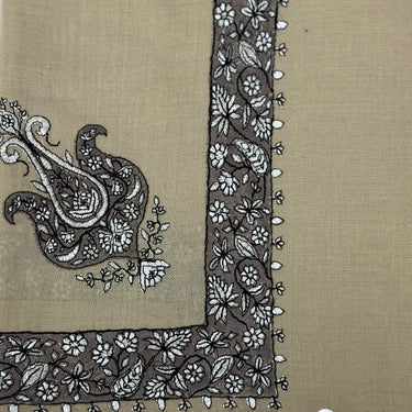 Luxury Beige Embroidered Yemeni Shemagh