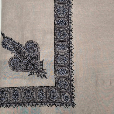 Luxury Rose Beige Embroidered Yemeni Shemagh