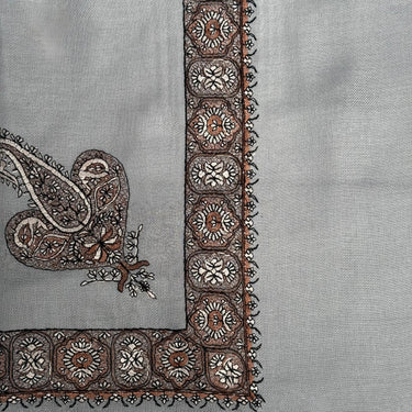 Luxury Dark Grey Embroidered Yemeni Shemagh