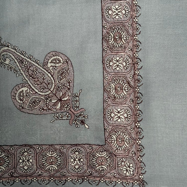 Luxury Dark Grey Embroidered Yemeni Shemagh