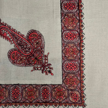 Luxury Cocoa Beige Embroidered Yemeni Shemagh