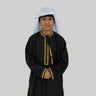 Boy's Luxury Black And Gold Omani Thobe