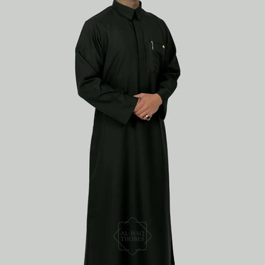 Green Akhdar Collared Thobe | Signature Defined
