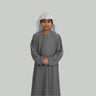 Boys Luxury Grey Lightweight Emirati Thobe
