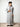 Luxury Light Grey hooded Moroccan djellaba – view 5
