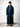 Luxury Pacific Navy hooded Moroccan djellaba – view 5
