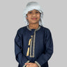 Boy's Luxury Navy & Gold Omani Thobe
