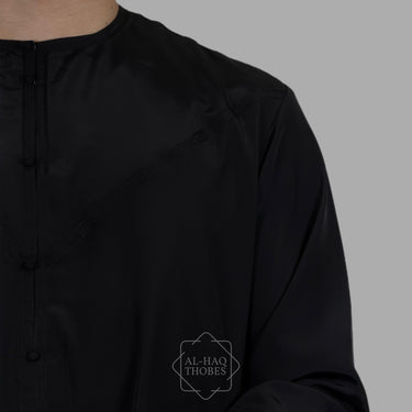 Luxury Black Lightweight Zibda Emirati Thobe