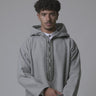 Luxury Light Grey hooded Moroccan djellaba – on-model video